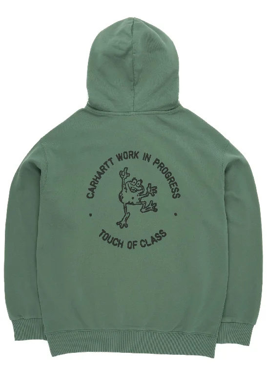 Carhartt WIP Hooded Stamp Sweat - Duck Green / Black Hoodie with Lace Feminine Delicate Carhartt WIP Hooded Stamp Sweat - Duck Green / Black Hoodie with Lace Feminine Delicate
