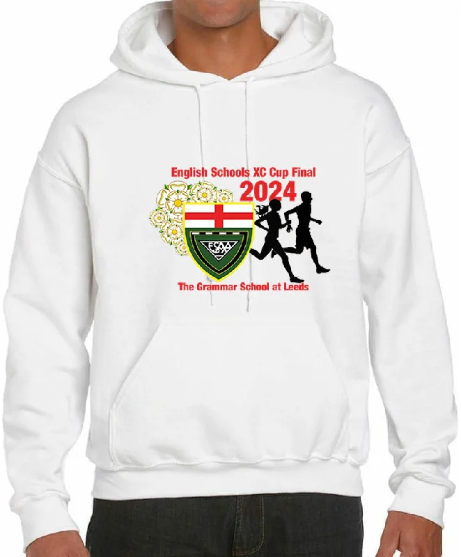 More Mile Classic ESAA Leeds XC Final 2024 Hoody - White Hoodie with Hem Elastic Stretchable Comfortable More Mile Classic ESAA Leeds XC Final 2024 Hoody - White Hoodie with Hem Elastic Stretchable Comfortable