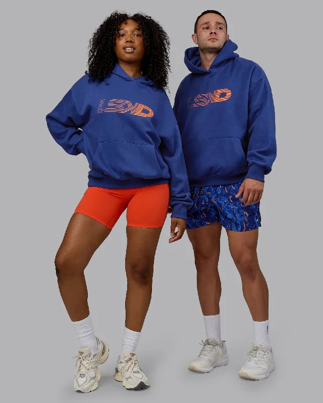 Unisex Motion Hoodie Oversize - Galactic Cobalt-Vibrant Orange Hoodie with Fur Luxurious Winter Unisex Motion Hoodie Oversize - Galactic Cobalt-Vibrant Orange Hoodie with Fur Luxurious Winter