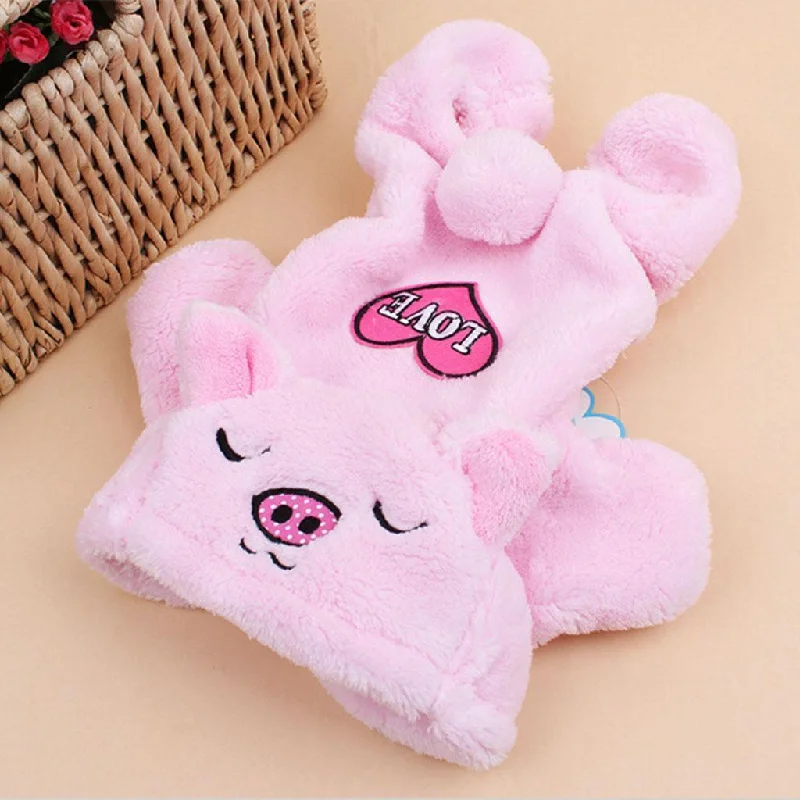 Maxbell Maxbell Pet Dog Sweater Puppy Velvet Hoodie Winter Jumpsuit Outwear Pink Pig S Hoodie Jacket Zipper Layering Maxbell Maxbell Pet Dog Sweater Puppy Velvet Hoodie Winter Jumpsuit Outwear Pink Pig S Hoodie Jacket Zipper Layering