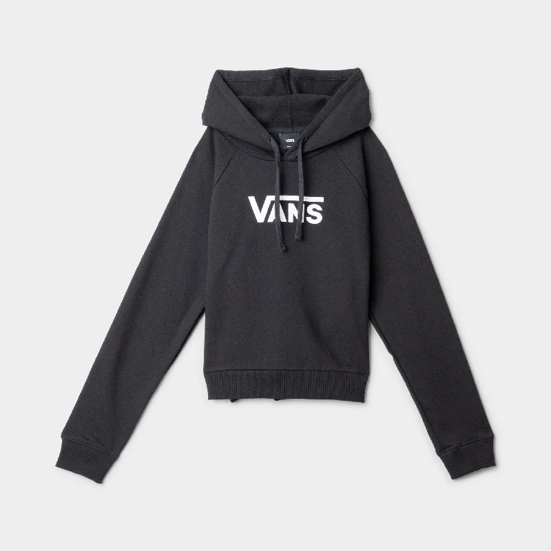 Vans Women's Flying V Boxy Pullover Hoodie / Black Hoodie with Toggle Buttons Decorative Unique Vans Women's Flying V Boxy Pullover Hoodie / Black Hoodie with Toggle Buttons Decorative Unique