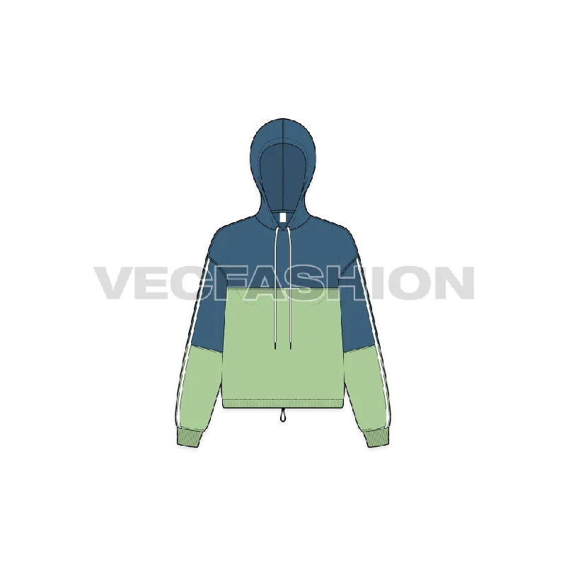 Women's Crop Vector Hoodie Hoodie with Rhinestones Sparkly Elegant