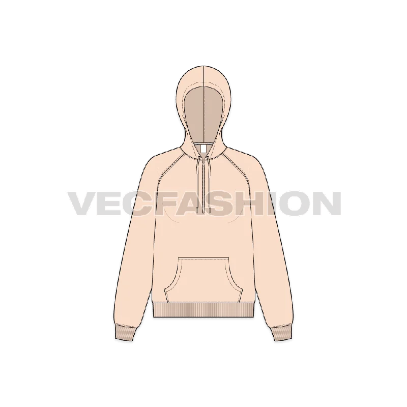 Women's Raglan Sleeve Hoodie With Half Zip Hoodie with Elastic Waist Stretchable Comfortable Women's Raglan Sleeve Hoodie With Half Zip Hoodie with Elastic Waist Stretchable Comfortable