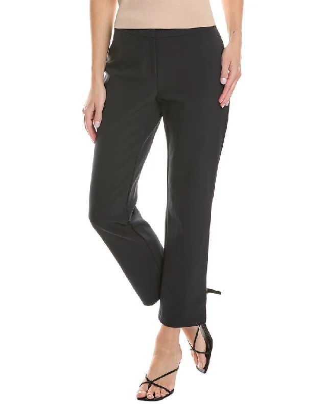Lafayette 148 New York Waldorf Straight Leg Ankle Pant Chic Checkered Pants