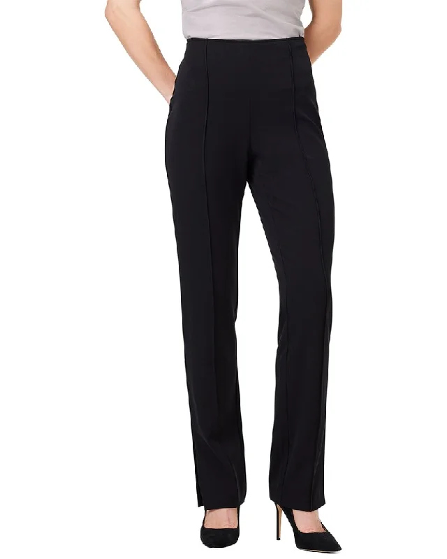Nic+Zoe Avenue Side Slit Straight Pant Warm Wool Trousers