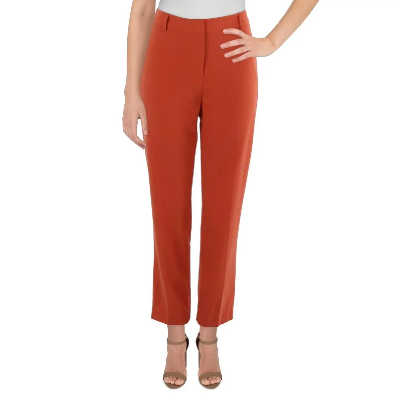 Womens Pocket Polyester Ankle Pants Elegant Silk Pants