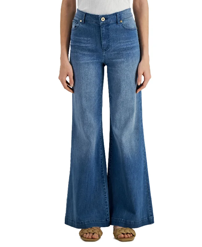 INC International Concepts Womens High Rise Wide Leg Jean Comfortable Faded High-Rise Jeans INC International Concepts Womens High Rise Wide Leg Jean Comfortable Faded High-Rise Jeans
