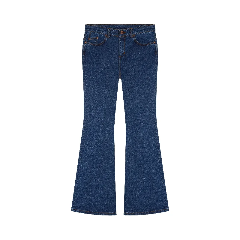 Jean femme flare taille semi-haute Stonewashed - Margot Comfortable Distressed Straight-Leg Jeans Jean femme flare taille semi-haute Stonewashed - Margot Comfortable Distressed Straight-Leg Jeans